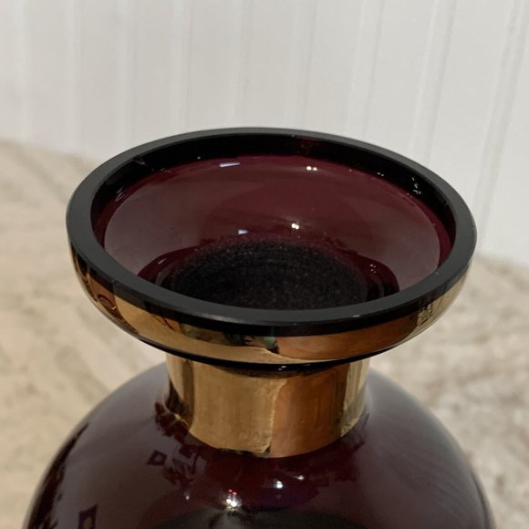 Vintage Bohemian Czech Glass Borske Sklo Amethyst Decanter & 5 Tumbler Glasses - Picture 10 of 15